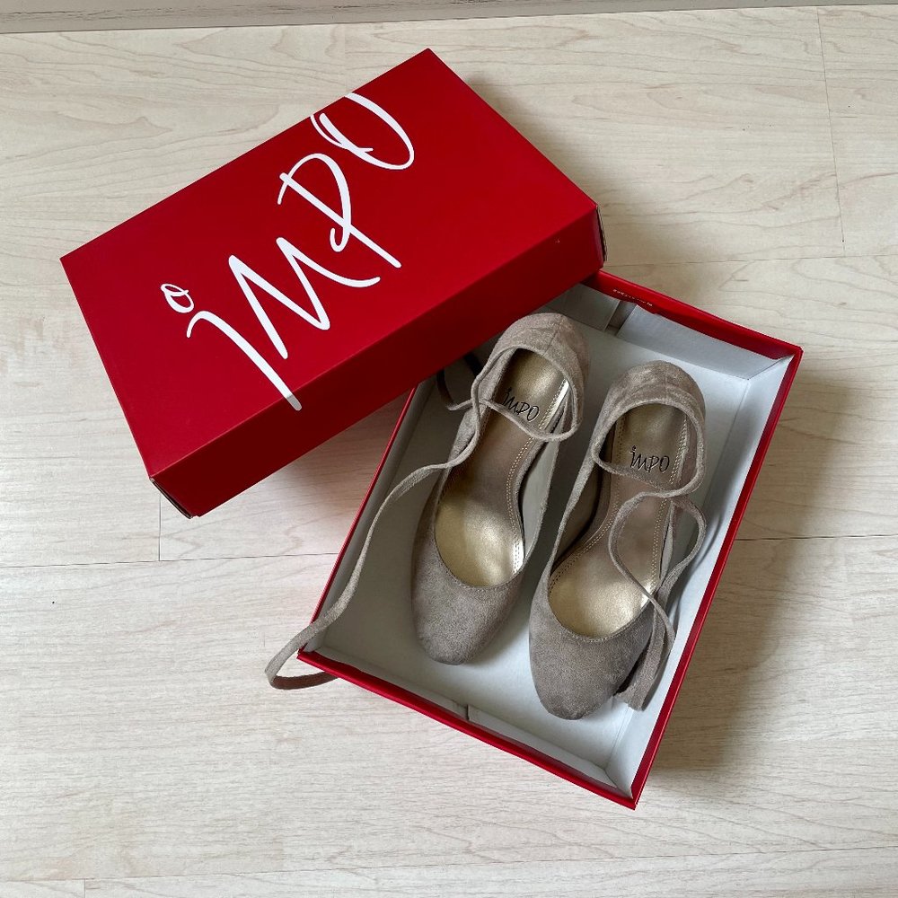 Impo Tavin Taupe Block Heels Size 7 with Box